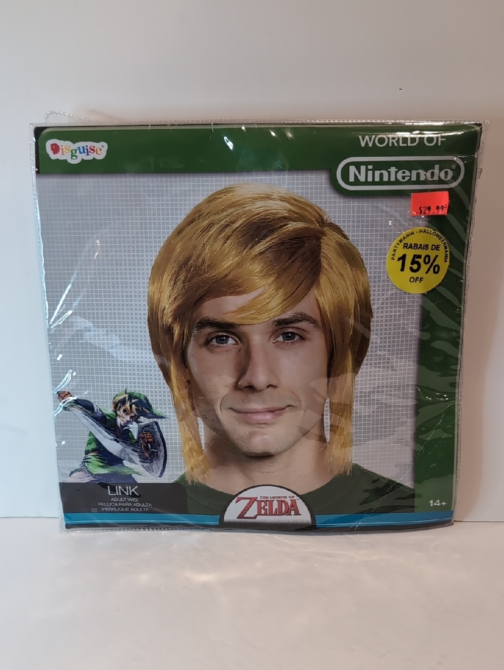 NWT Nintendo Zelda Blonde Link Cosplay Adult Wig Halloween